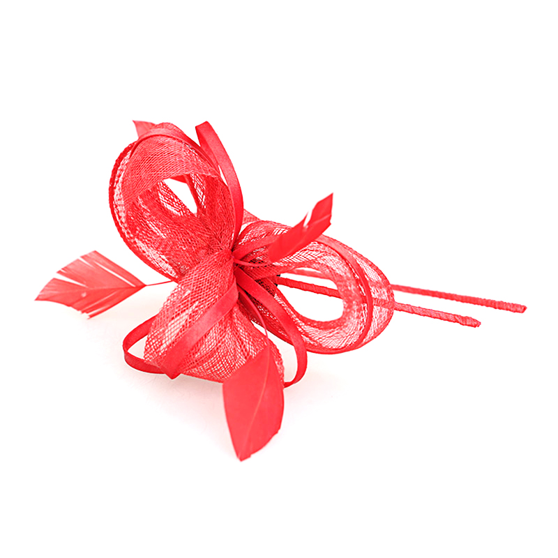 靈瓏2022新款歐美優(yōu)雅復(fù)古宴會頭飾小禮帽子英倫風紅色蝴蝶結(jié)批發(fā)